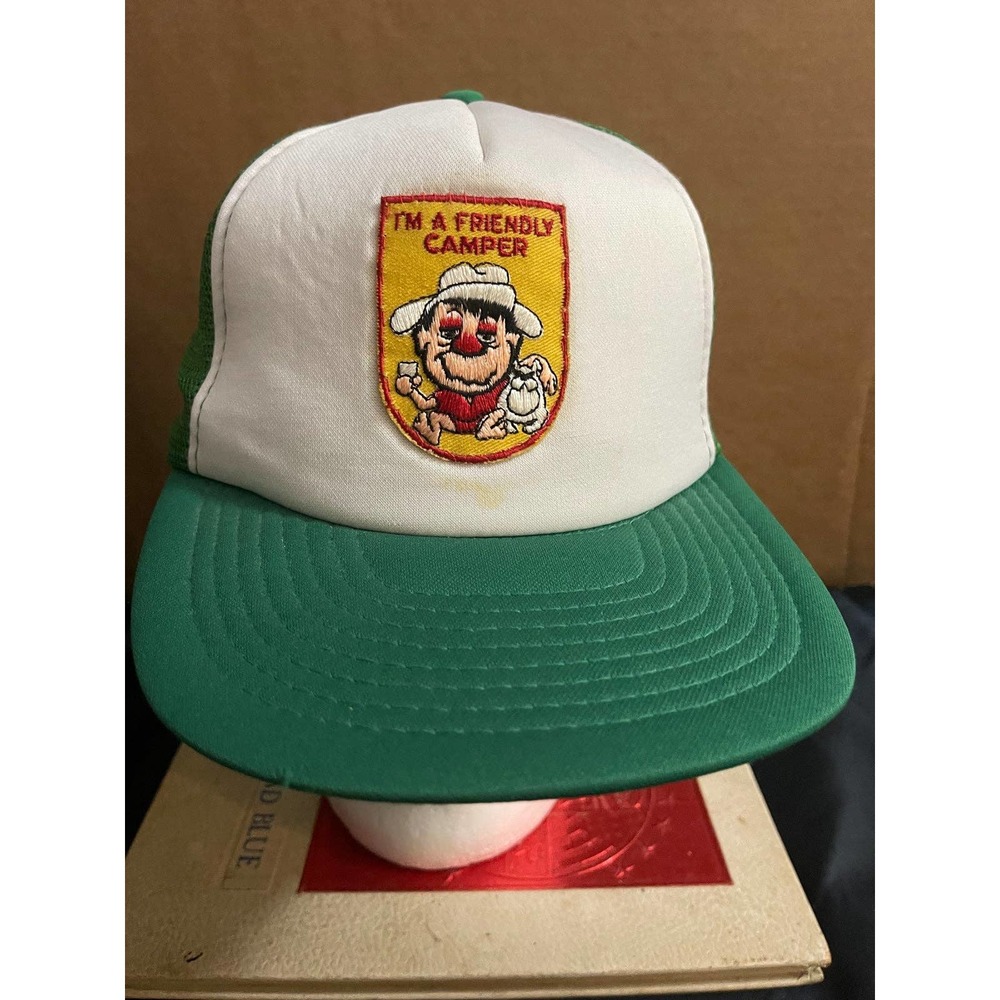 Vintage “I’m a Friendly Camper” Snapback Adjustable Trucker Mesh Hat